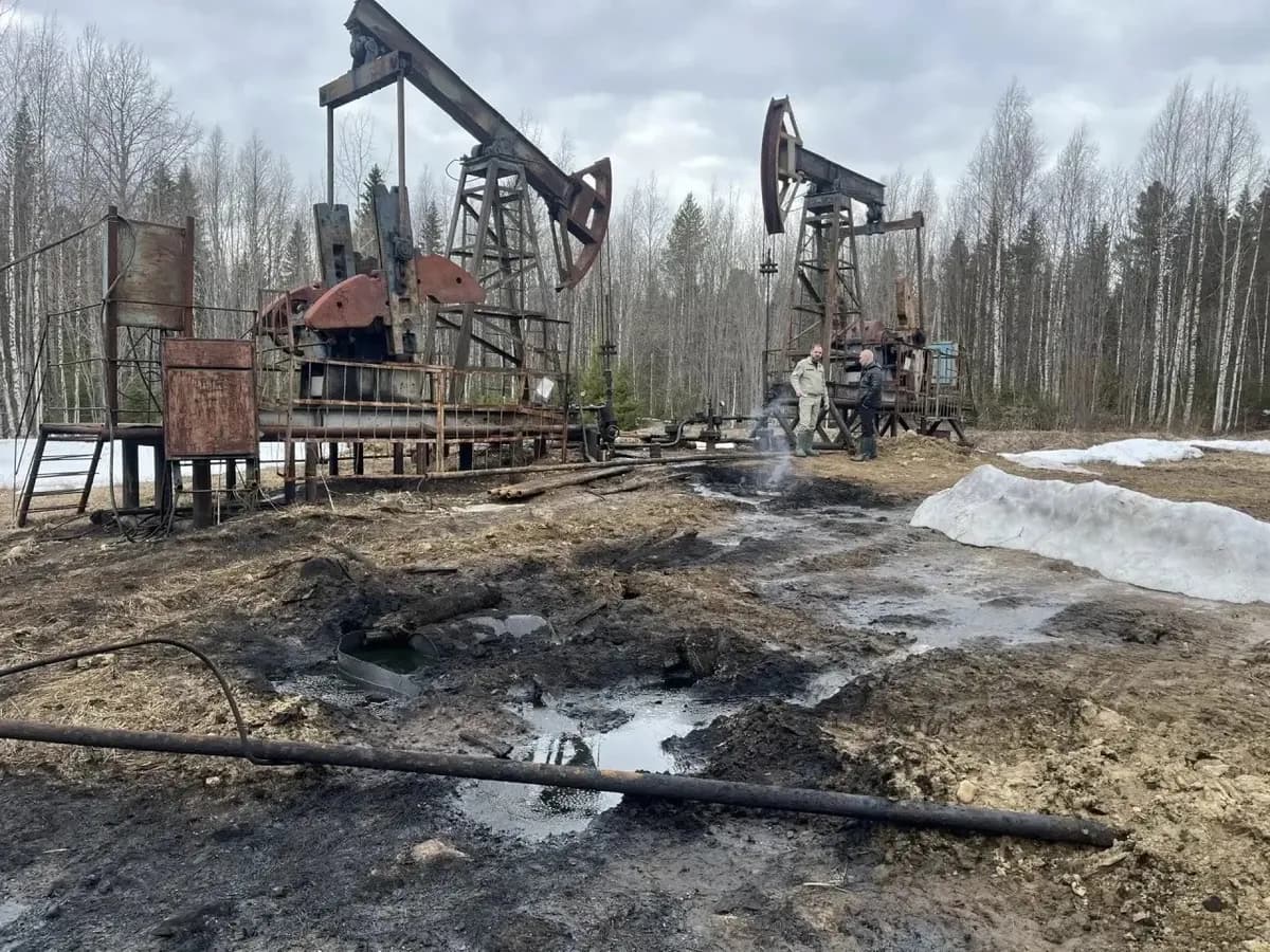В Коми компания пыталась огнем уничтожить загрязнение от нефтеразлива