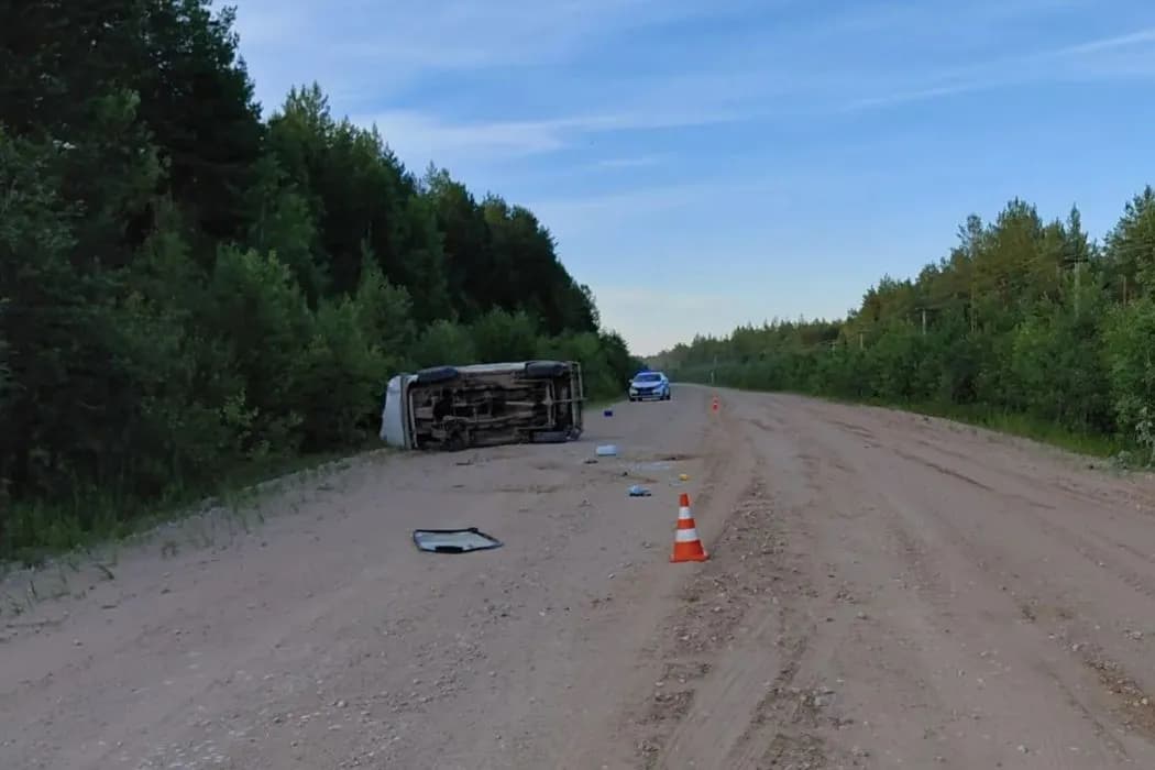 В Коми водитель ВАЗа погиб после опрокидывания автомобиля