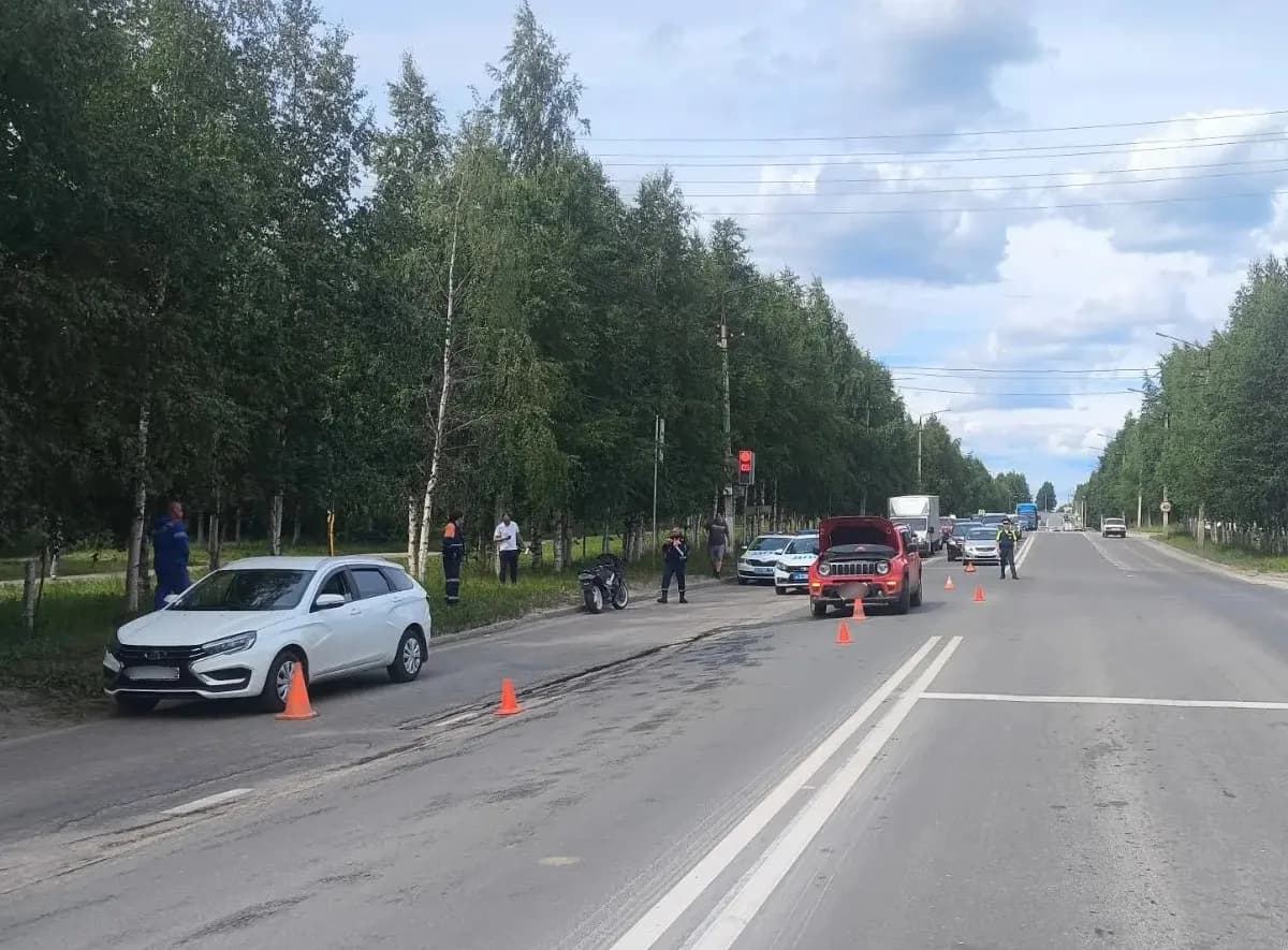 В Коми за сутки три мотоциклиста пострадали в ДТП, из них двое без прав