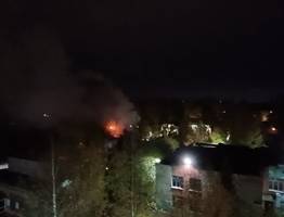 В одном из городов Коми сгорел деревянный ветхий дом