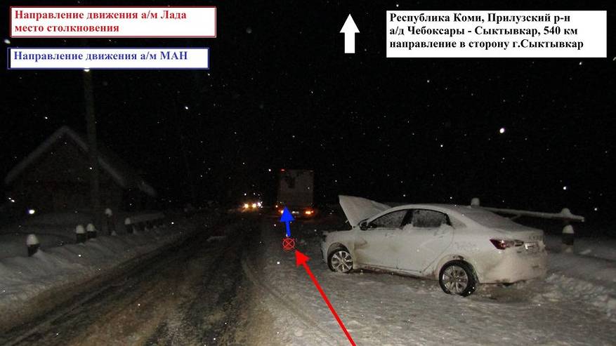 Главная картинка новости: В Коми произошла авария с фурой, при которой пострадала девушка