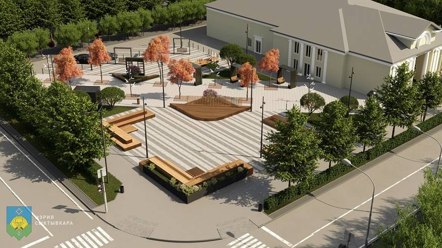 Главная картинка новости: Жителям Коми показали будущий облик площади у центра «Октябрь»