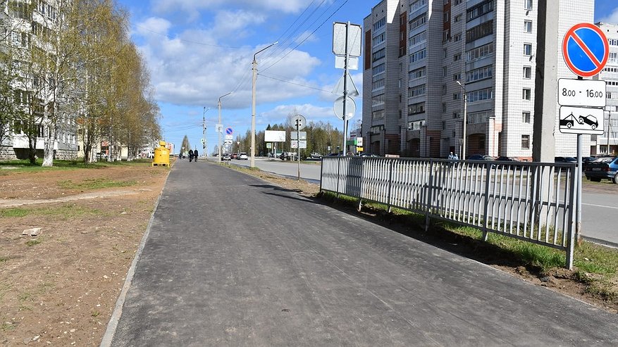 Две пешеходные зоны благоустроили в столице Коми