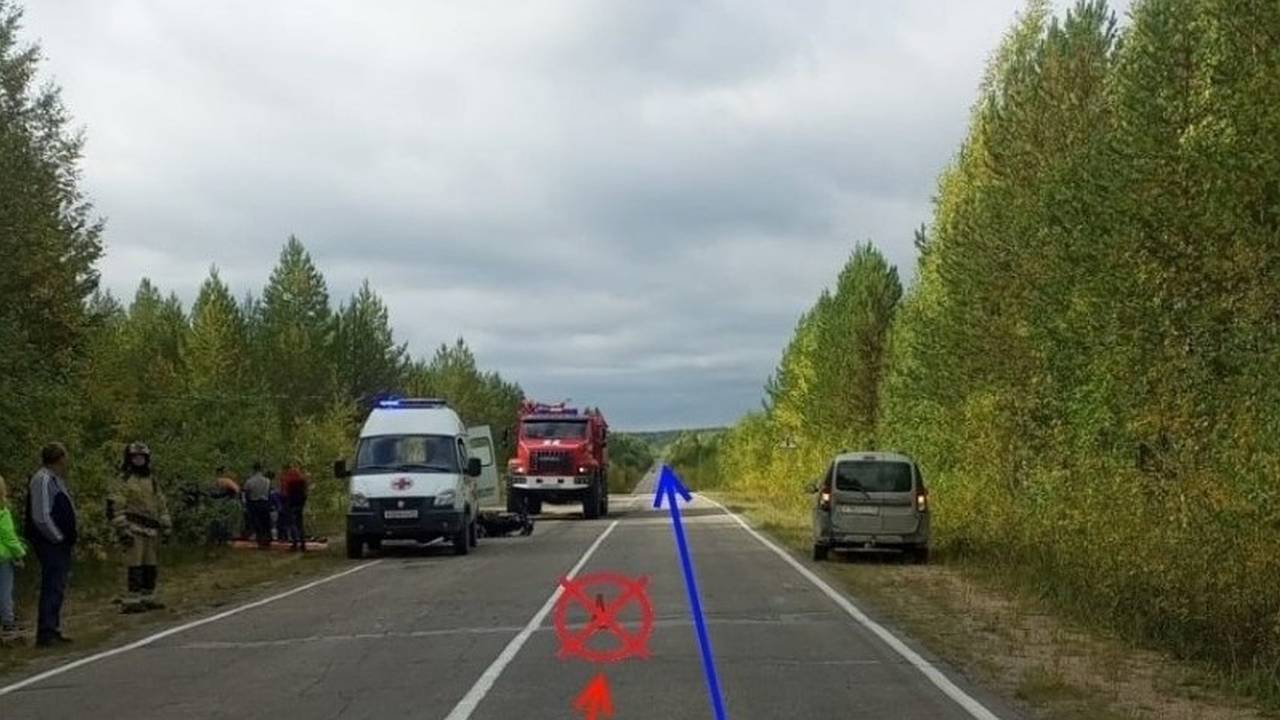 Главная картинка новости: В одном из районов Коми мотоциклист без прав врезался в автомобиль LADA