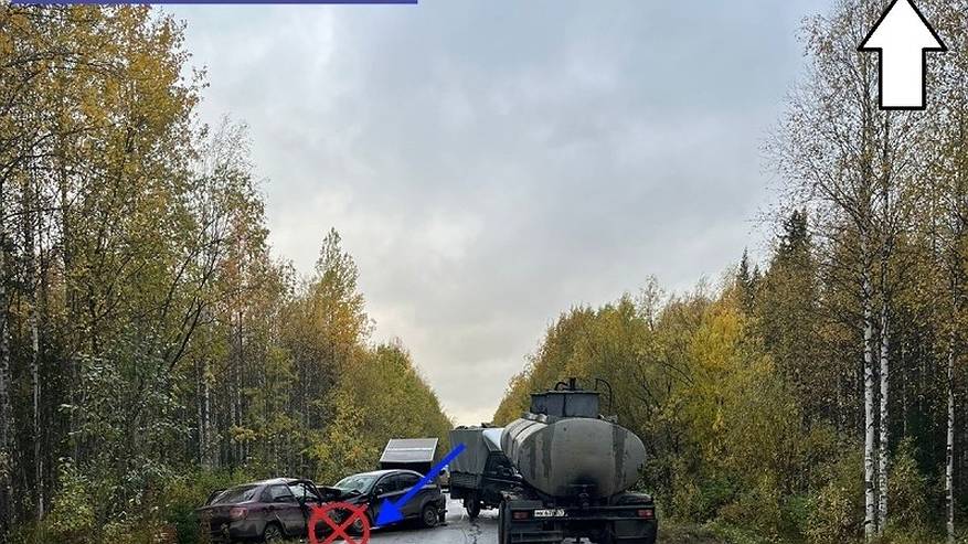 Главная картинка новости: В Коми водитель LADA спровоцировал ДТП с 4 пострадавшими