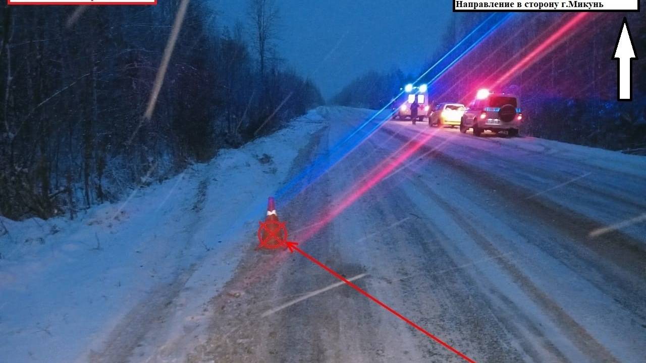 Житель Коми потерял управление машиной и попал в кювет