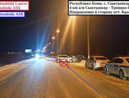 Под столицей Коми столкнулось две иномарки