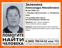 В Коми бесследно пропала 86-летняя женщина