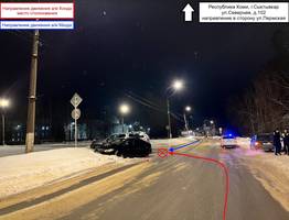 В Сыктывкаре столкнулись Honda и Mazda: травмы получили три человека, среди них грудной ребенок