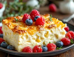 Смешала творог и сметану — и поставила в духовку: получилась восхитительная запеканка — без муки, сахара и манки