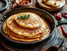 2 ложки в тесто - блины не рвутся и не прилипают к сковороде: идеально на Масленицу