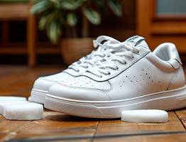 3 капли на ватный диск - и трем белую подошву: уйдут даже столетние желтые пятна