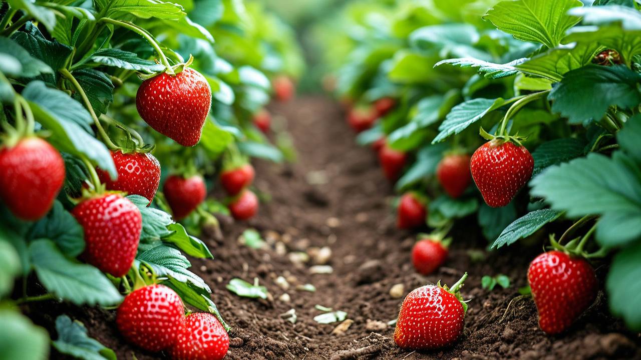 Главная картинка новости: 2 ложки под куст клубники — обязательно: ягоды вырастают размером с кулак — по 200 грамм каждая