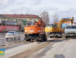 В Сыктывкаре на Октябрьском начали замену труб без полного перекрытия движения