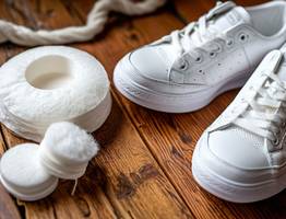 3 капли на ватный диск - и трем белую подошву: растворятся даже самые стойкие желтые пятна