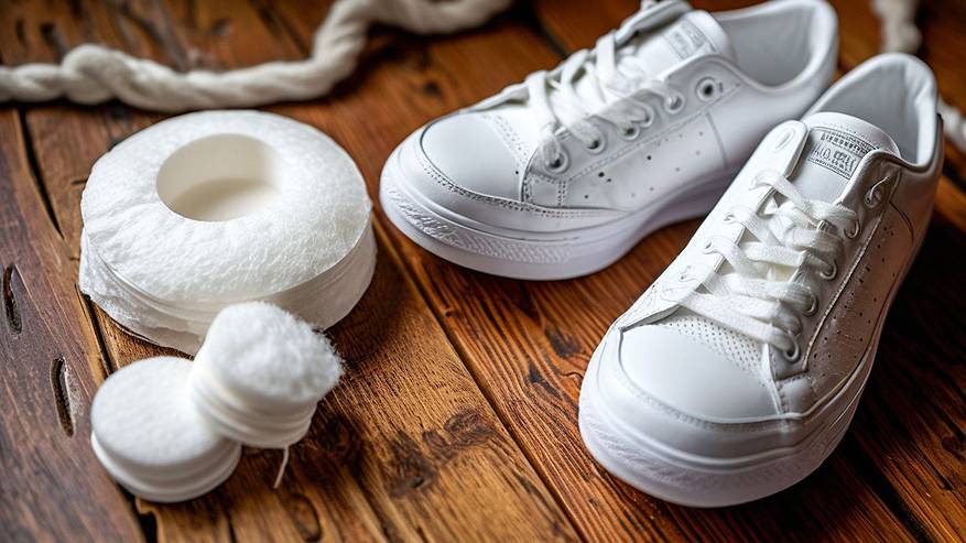 Главная картинка новости: 3 капли на ватный диск - и трем белую подошву: растворятся даже самые стойкие желтые пятна