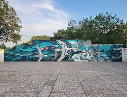 Художник из Коми создал вдохновляющий мурал в детском лагере в Анапе