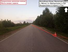 Ночное ДТП в Коми: опять пострадал подросток на мопеде