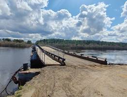 В Коми завершили ремонт 116-метрового наплавного моста через Сысолу