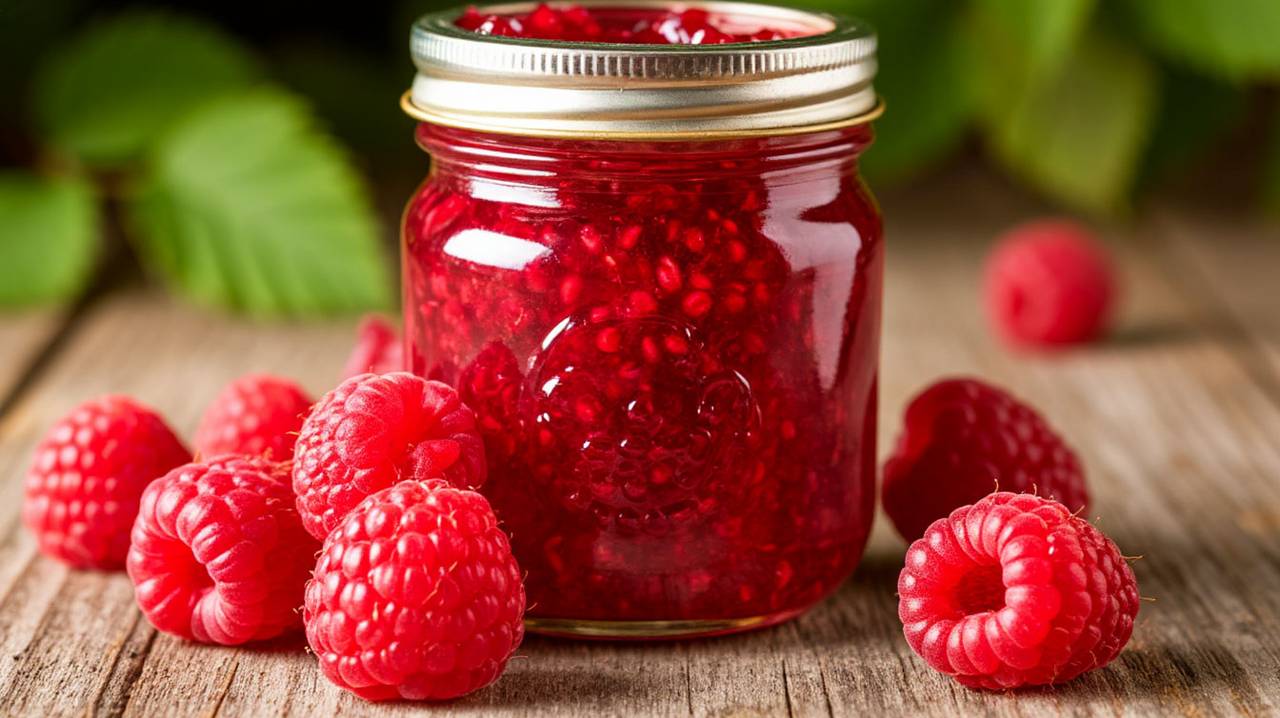 Главная картинка новости: Варим джем, чтобы ложка стояла: густое малиновое желе — проверенный рецепт на 1 кг ягод