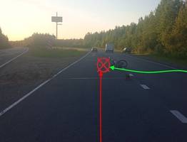 В Сыктывкаре автоледи на иномарке сбила велосипедиста