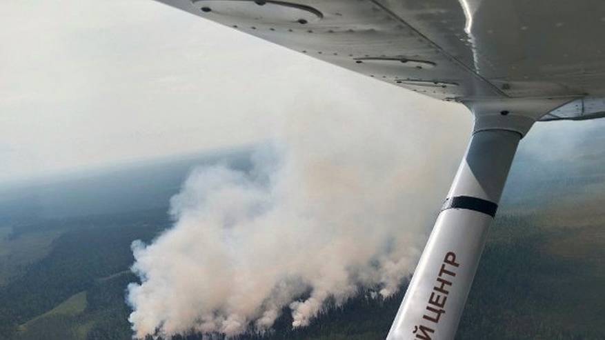 Главная картинка новости: Шесть лесных пожаров угрожают природе Коми