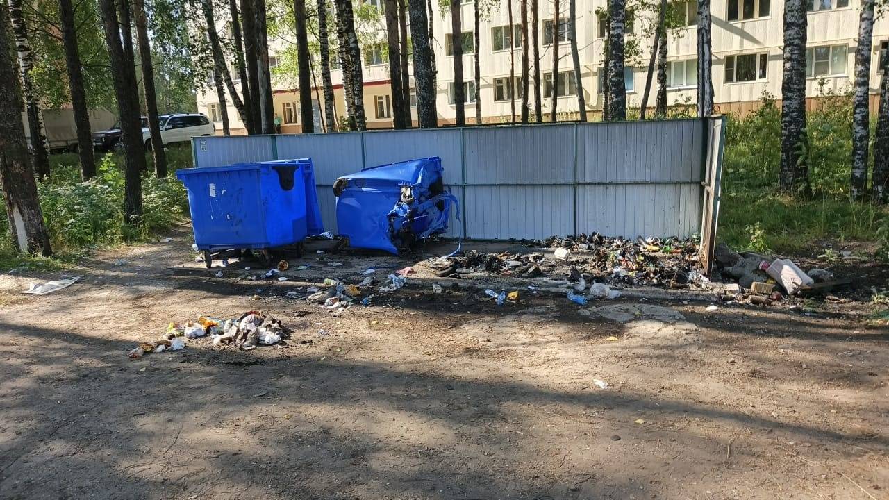 Главная картинка новости: В Коми вандалы уничтожили пять мусорных контейнеров за четыре дня