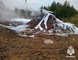 Пожарные в Коми оперативно ликвидировали возгорание битума