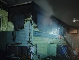 В Коми крупный пожар уничтожил жилой дом в Объячево