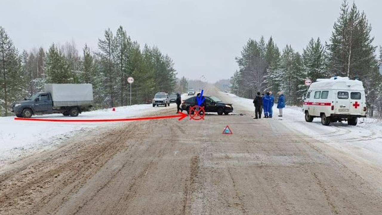 Главная картинка новости: Два водителя спровоцировали серьезные аварии на заснеженных дорогах Коми