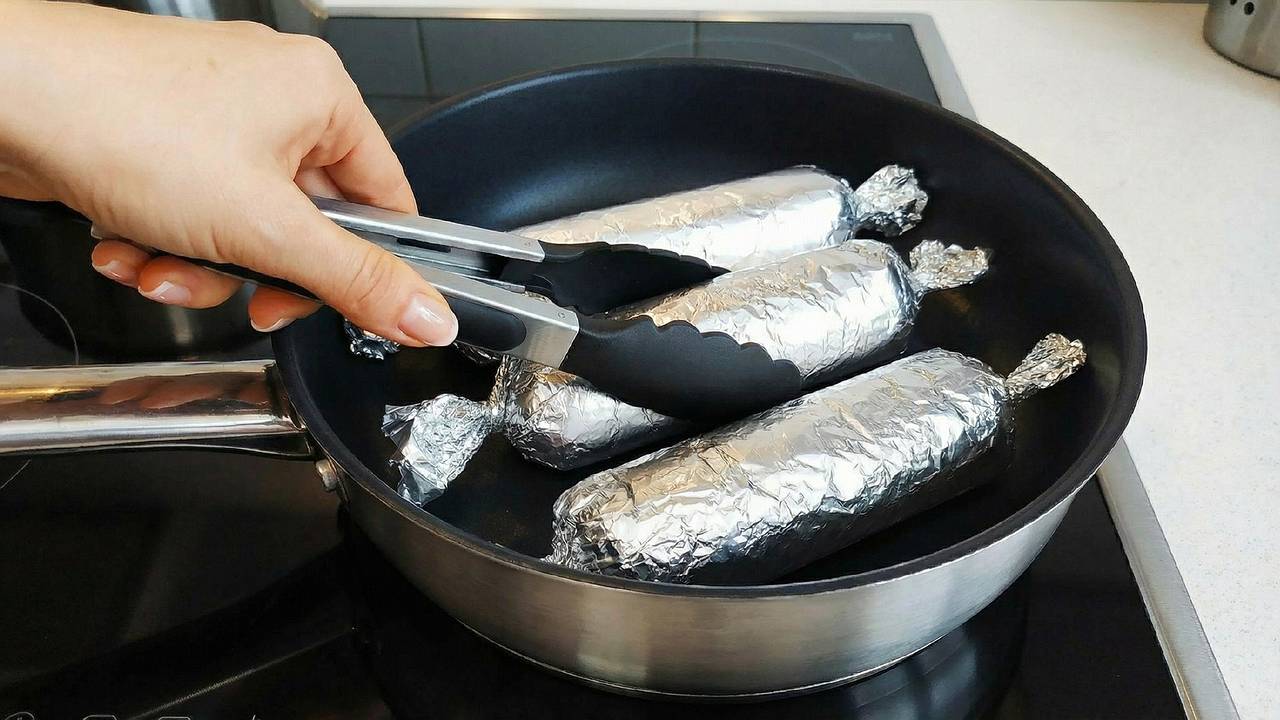 Главная картинка новости: Заворачиваю фарш с любой начинкой в фольгу — и на сковороду без масла: мой любимый рецепт на завтрак