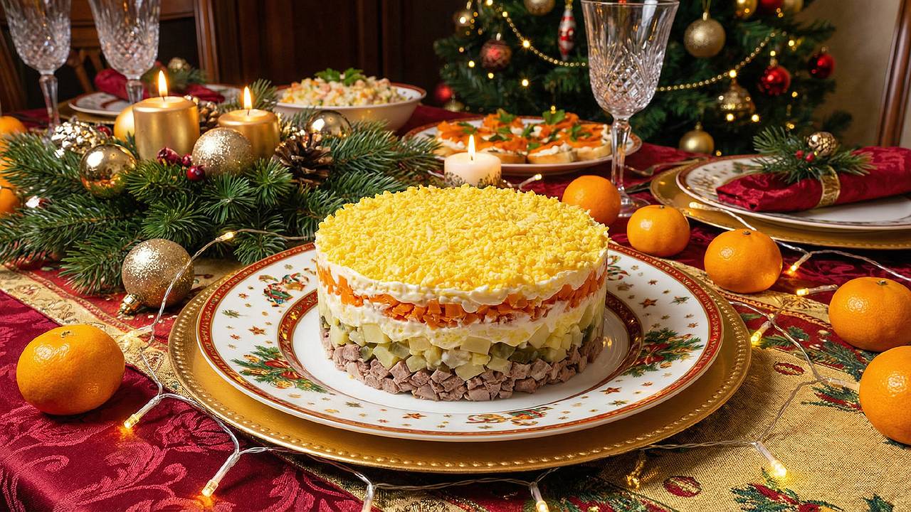 Главная картинка новости: Попробовала и 100% буду готовить снова. Печёнка под шубой - самый вкусный салат на Новый год