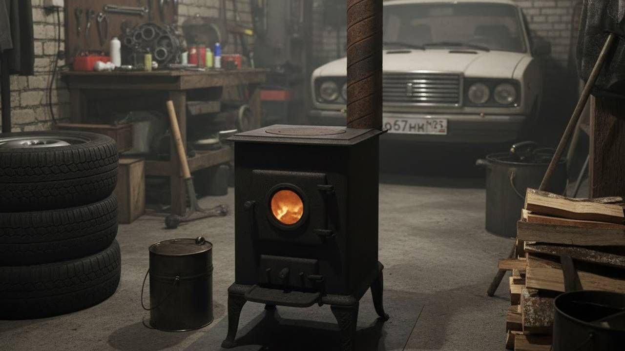 Главная картинка новости: Печь как у дедушки, которая греет лучше электрики: ставлю в дом, на дачу и в гараж