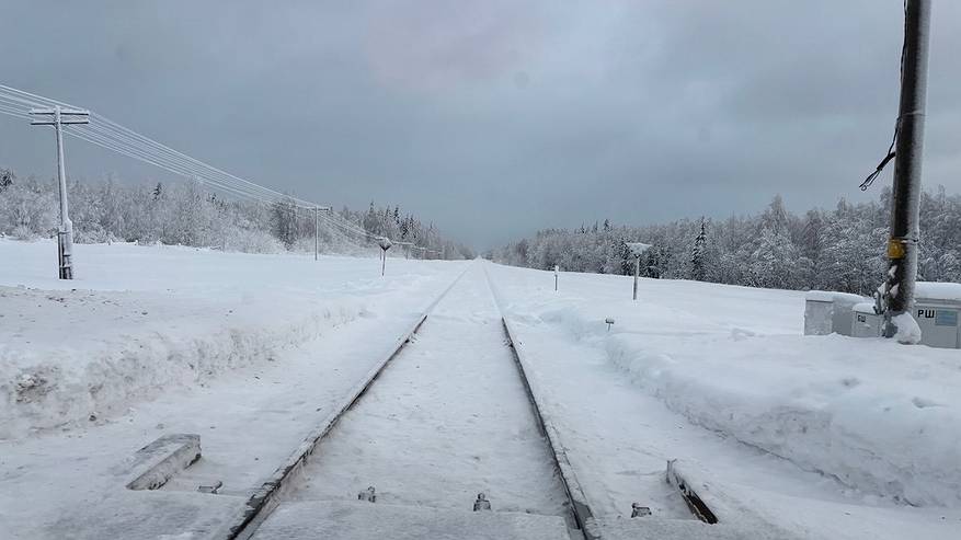 Главная картинка новости: Грузовой поезд сбил "Газель" на переезде в Коми