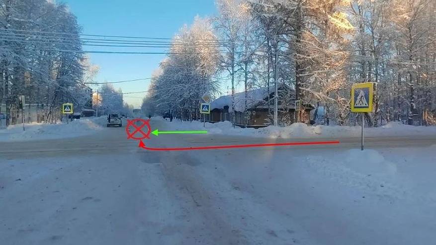 Главная картинка новости: В Коми пожилая женщина получила перелом бедра в результате наезда на "зебре"