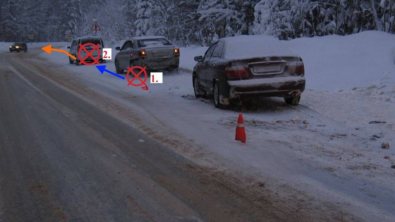Главная картинка новости: Водители спровоцировали два тройных ДТП в городах Коми