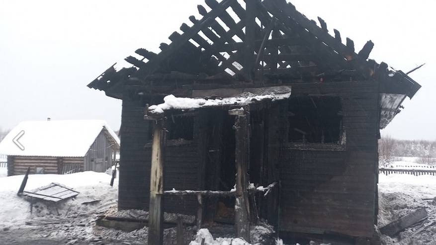Главная картинка новости: Пожар уничтожил частный дом в Прилузье Коми, но обошлось без жертв