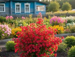 Титулованная красавица, неустанно цветущая с мая по октябрь: великолепный многолетник весь сезон восхищает пышными красными цветами